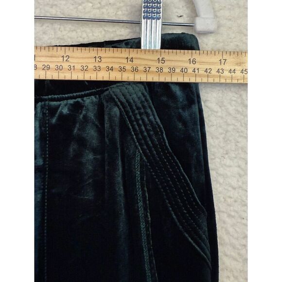 Anthropologie Saturday Sunday Olive Green Velvet Velour Casual Jogger Pants M - Picture 3 of 8